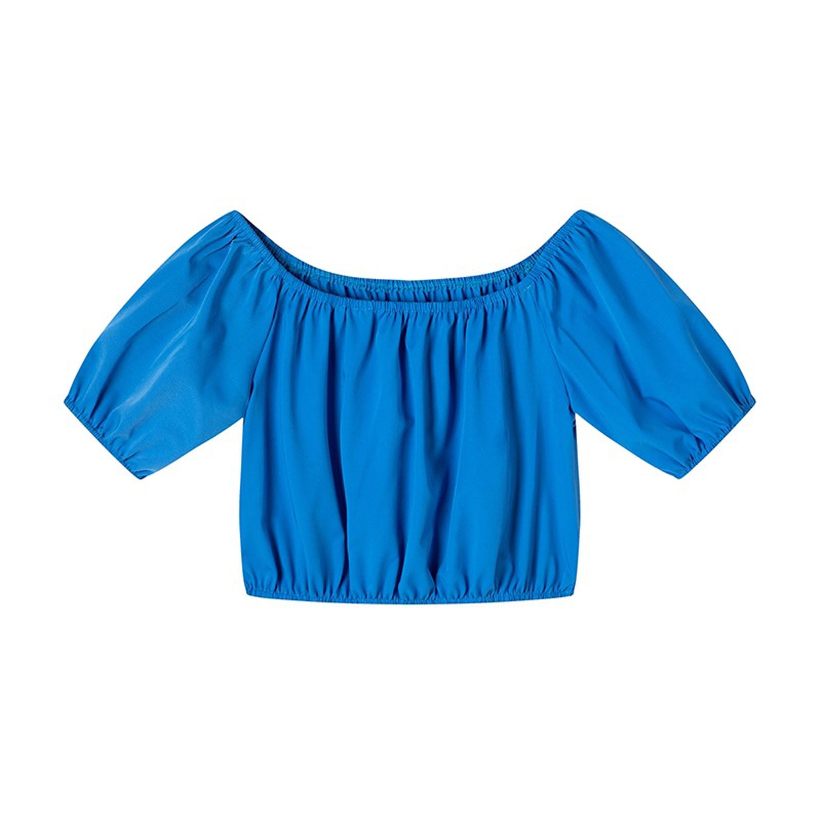 thumbnail image 4 of Conjunto moderno para el día: top con cuello cuadrado y mangas abullonadas y pantalones de pierna ancha - Poliéster - Ropa informal/de vacaciones, 4 of 8